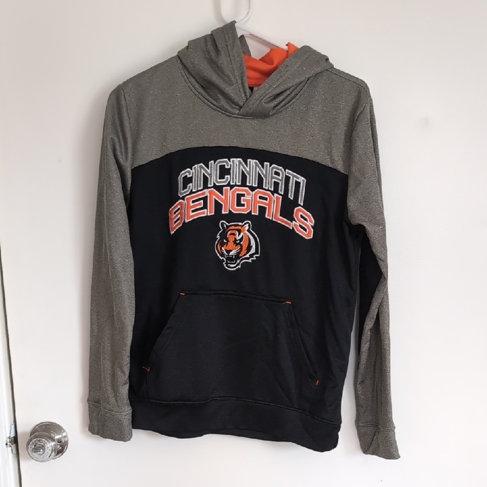 NFL Cincinnati Bengals Gray and Black Hoodie